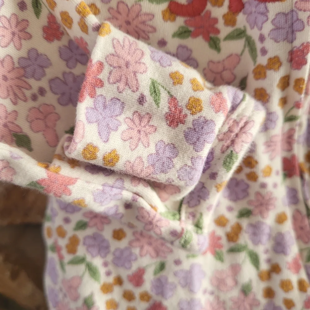 Carter's Pink Floral 'Little Sister' Footie